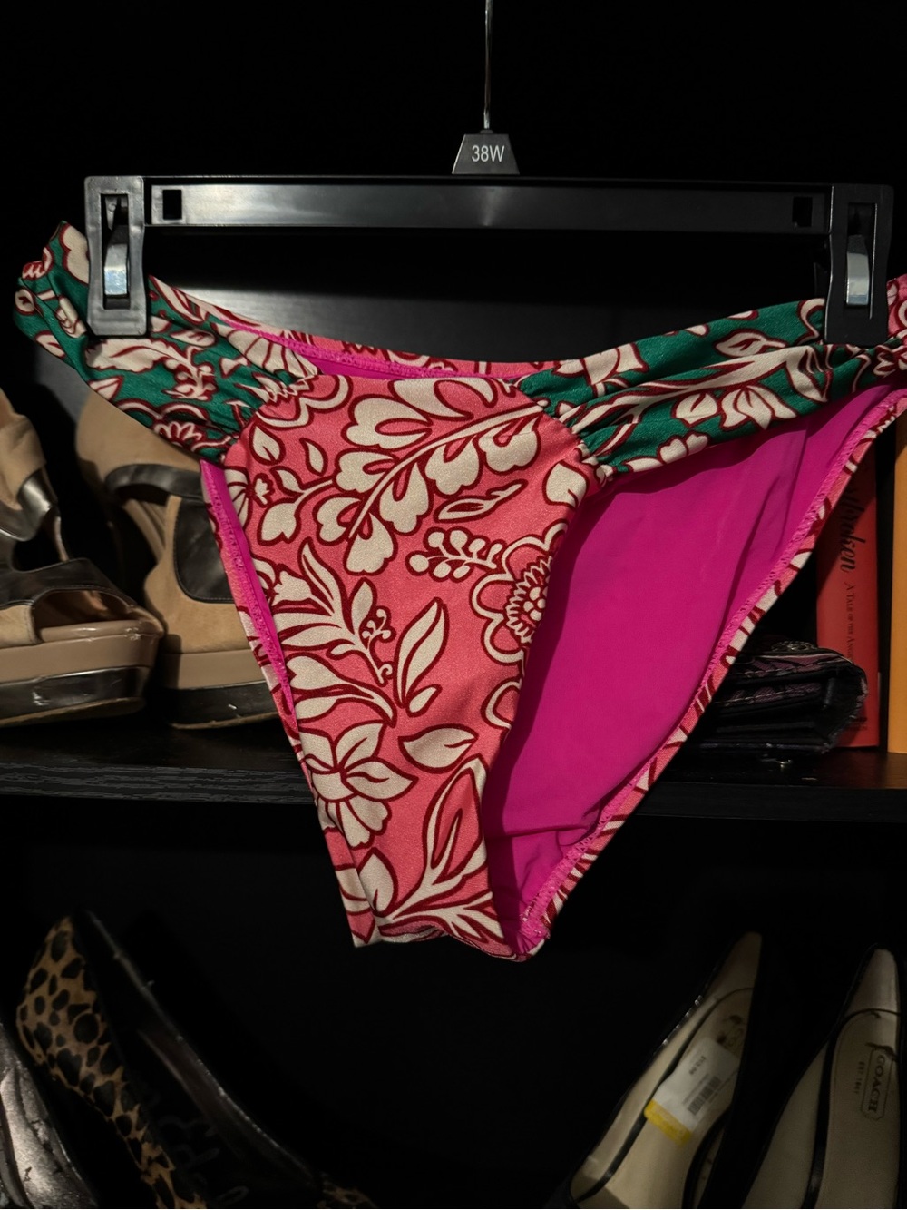Bright Pink Floral Tie-Front Swim Bottoms